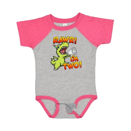 

Inktastic Rawr I m Two Dinosaur Gift Baby Boy or Baby Girl Bodysuit