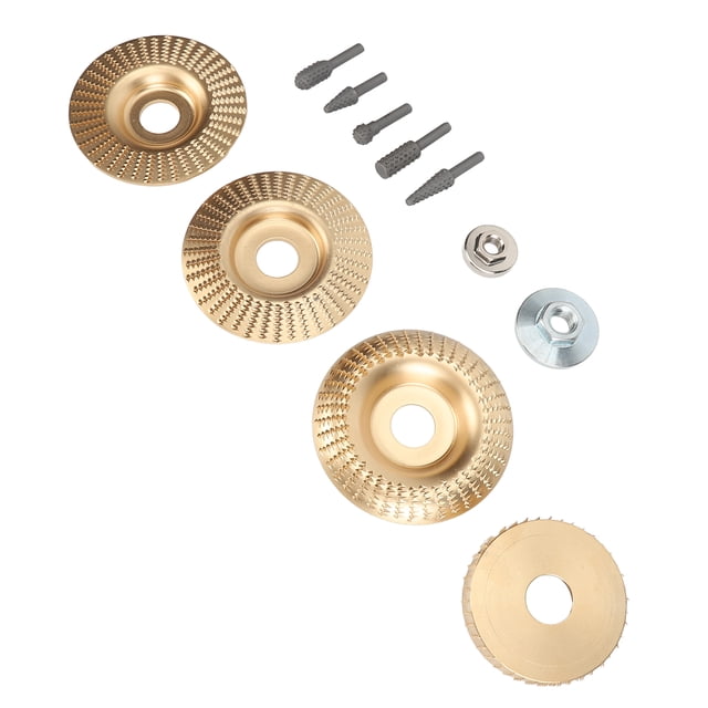 Wood Carving Disc File Set, Non Deform High Productivity Steel Durable Wood Grinding Disc Set for Finishing