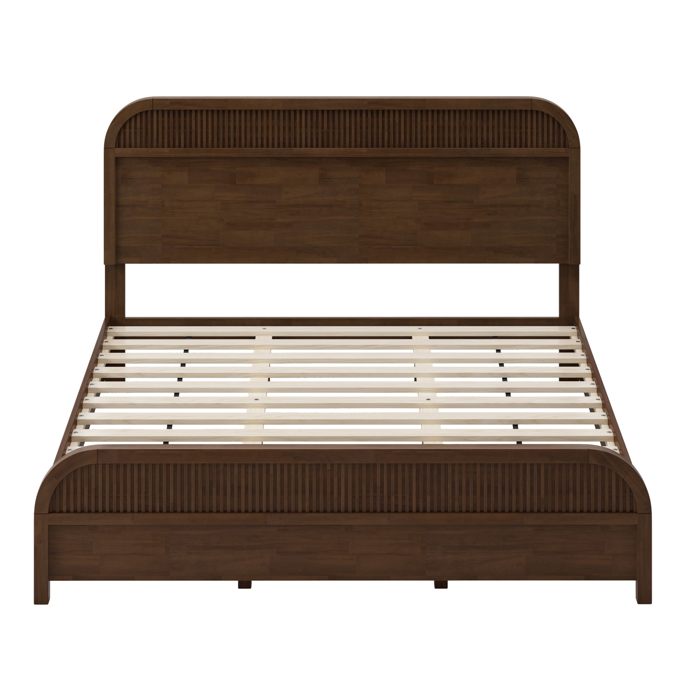 Christopher Knight Home Modern King Size Wooden Platform Bed Frame with Headboard, Wenge Finish