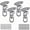 Silver - 360° Swing Hanger ( 4 Pack ), variant on Ceiling Swing Mount Stainless Steel Hangers Free Swivel Hooks For Yoga Indoor Outdoor Set Porch Chair Punching Heavy Bag 2000 Lbs Capacity Each 2 Pack