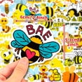 thumbnail image 6 of (50 pcs) Bee Stickers Honey Bee Waterproof Vinyl Stickers for Laptop Water Bottle Phone Case Scrapbooking Party Bag Fillers, 6 of 8