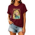 thumbnail image 3 of Women's Dolly Shirts Country Music Icon T‑Shirt Crewneck Short Sleeve Top Vintage Graphic Tee Loose Fit Casual Retro Unisex Shirt M, 3 of 5