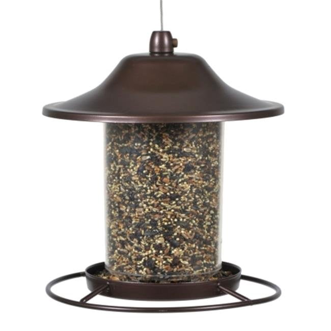 21.082 x 21.082 x 23.368cm Brown Panorama Bird Feeder Rustic