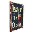 thumbnail image 2 of 16x24 inch Oil Paintings On Canvas Beer 'Bar Is Open' Slogan,Indoor Outdoor Bar,Tavern Wall Decor Art Prints,Gift For Bar Lovers,Modern Style Beer Vintage Decor Canvas Painting,For Man Cave, 2 of 6