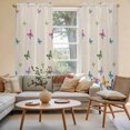 thumbnail image 2 of Vintage Colorful Butterfly Kitchen Curtain for Berdoom Living Room Cafe 72 Inch Length, Watercolor Butterflies Rustic Tiers Curtains Light Filtering Drapes Window Treatment 2 Panels 52"Wx72"L, 2 of 8
