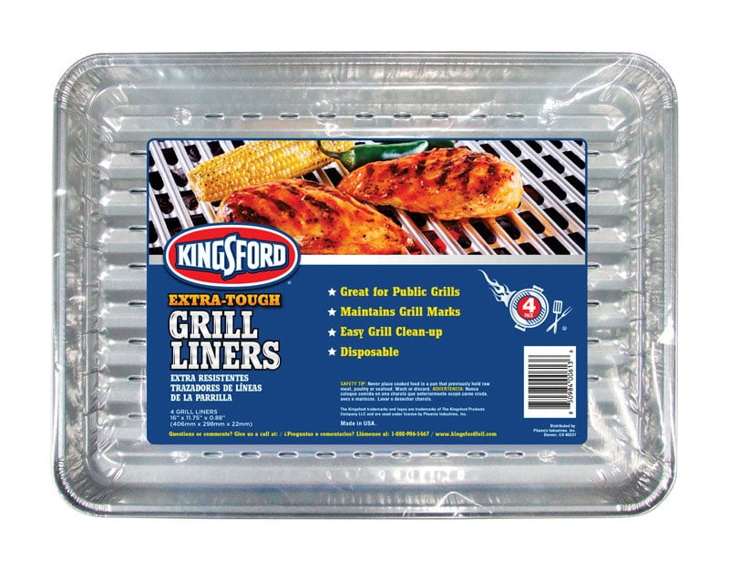 Disposable Aluminum Grill Liner Set of 12 Sheets of Grill Topper Clean BBQ 