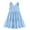 Blue, variant on Arshiner Dresses for Girls Toddler Elastic Waist Loose Dress Summer Tiered Flowy Midi Dress