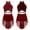 Burgundy, variant on Girls Lyrical Dance Dress Sleeveless Backless Leotard Dress Sparkle Modern Dancing Dress Dusty Pink 8