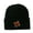 Black, variant on Halloween Jack o Lantern with a Square Box Embroidered Long Beanie - Red OSFM