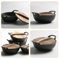 thumbnail image 2 of Sauce Pan Ramen Cooking Pot Cast Iron Skillet Cast Iron Cookware with Sdide Handles, 2 of 9