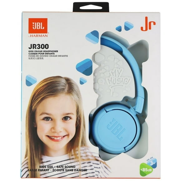 Kids On-Ear Headphones with Single-Side Flat Cable and Reduced Volume for Safe Listening