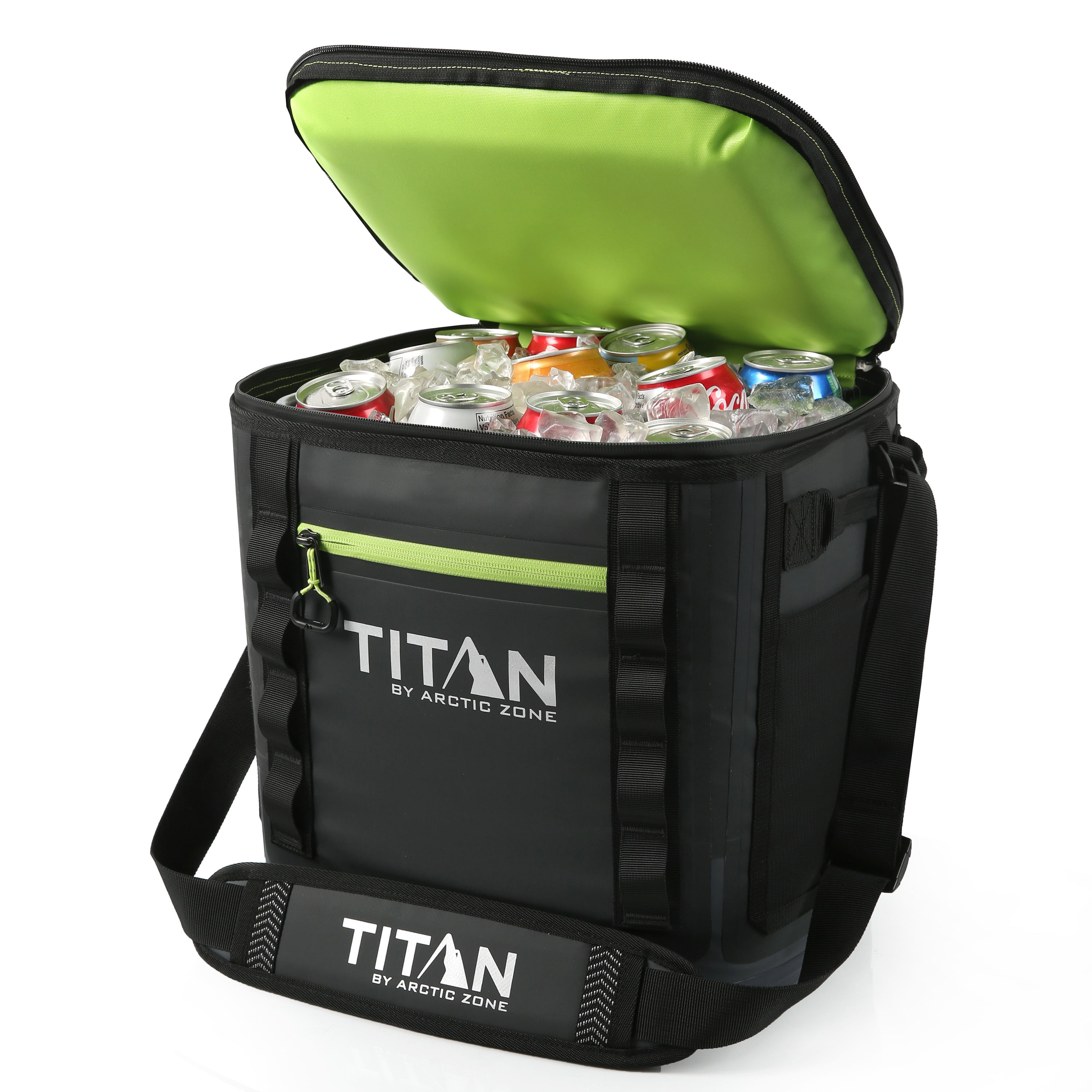 Titan by Arctic Zone 24 Can, 16 Quart Welded Soft Cooler with Waterproof Exterior, Black