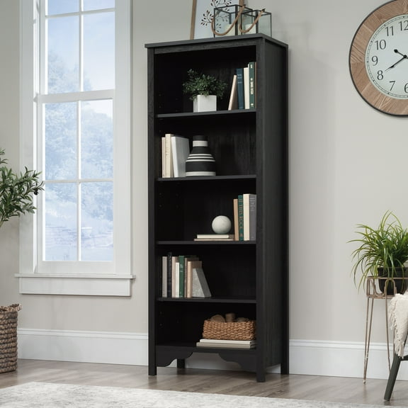 Sauder Dawson Trail 5 Shelf Bookcase, Raven Oak Finish