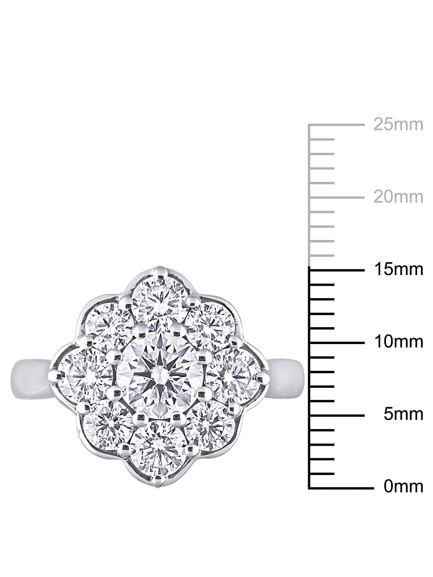 Everly Women's Moissanite 10k White Gold Ring