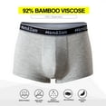 thumbnail image 2 of Ham&Sam Men's Boxer Brief Bamboo Rayon Soft Comfortable Underwear Trunks for Men (5 Pack ,Grey), 2 of 6