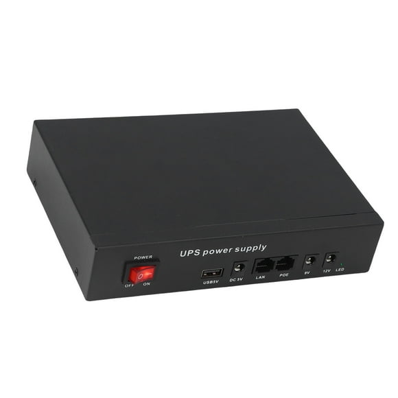 UPS Battery Backup 12000mAh DC5V 9V 12V POE 24V Output Uninterruptible WiFi Connection 6 Hours Backup Compact UPS Battery Backup Multi Device Compatible