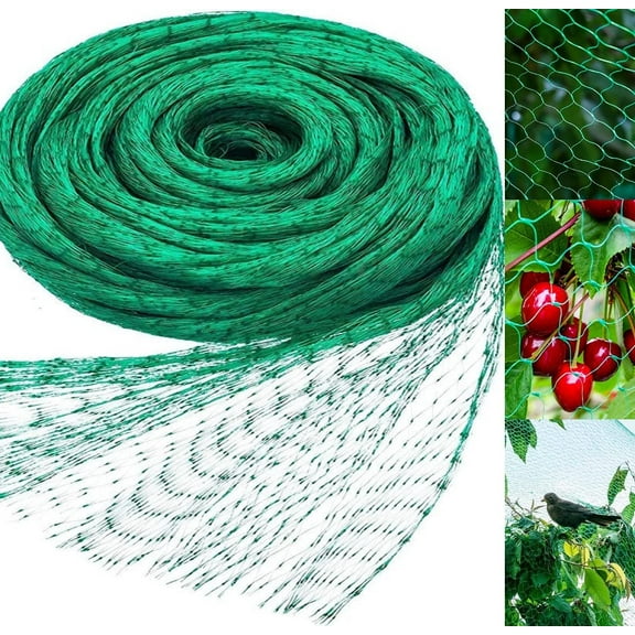 Tutuviw Bird Netting Anti-Bird Netting Trellis Netting Plastic Trellis Netting for Birds, Deer,Squirrels and Other Animals(13.2 x 19.8 Feet,Green)