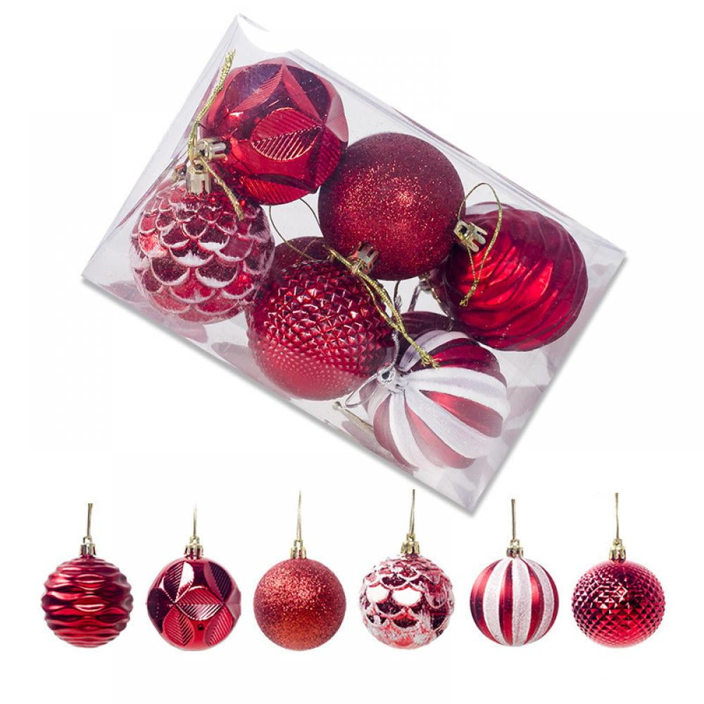 12Pcs/Set Heart Shape Christmas Pendant Ornament Party Xmas Tree Decor