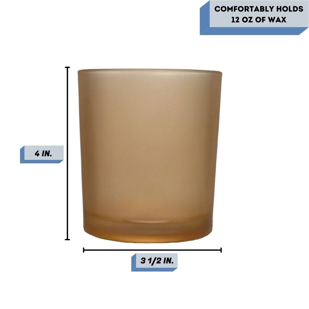 14 oz. Havana Champagne Empty Candle making Jar candle vessels for DIY candle-making projects (Box of 36)