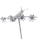 thumbnail image 3 of Decoración de jardín, escultura de avión impulsada por el viento para exhibición dinámica Molino de viento de acero inoxidable, 3 of 8