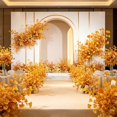 thumbnail image 7 of Artificial Yellow Branches Decorative Leaf Stems For Wedding Backdrop Vase Arrangement Fall Home Decor, 7 of 7