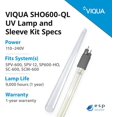 thumbnail image 2 of VIQUA SHO600-QL UV Replacement Lamp and Quartz Sleeve Kit for SPV-12, SPV-600 and SC-600 Systems, 2 of 8