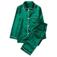 thumbnail image 4 of GYRATEDREAM Satin Matching Christmas Pajamas for Family Silk Valentine Matching Pajamas for Couples Sleepwear Loungewear Pjs, 4 of 5