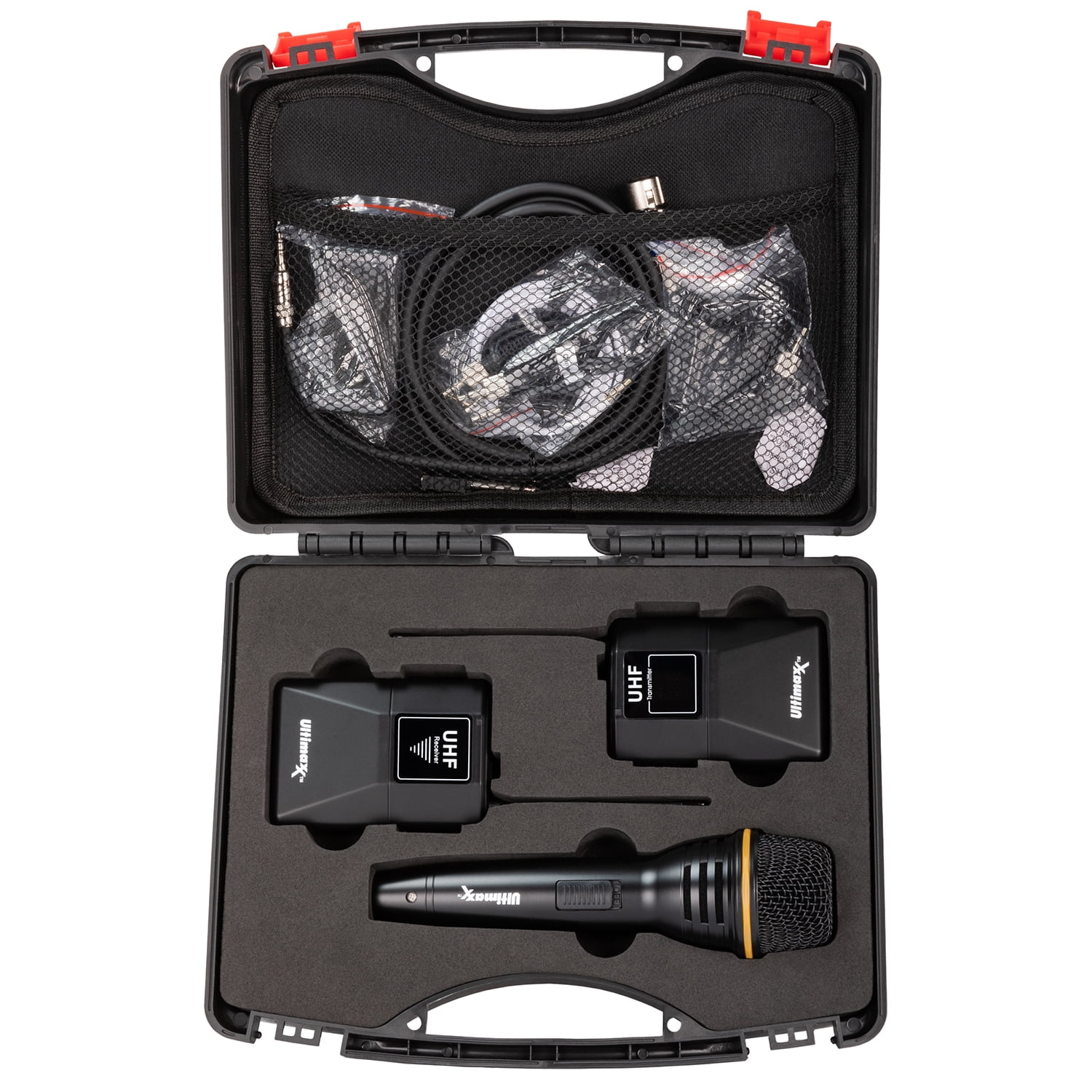 Ultimaxx Wireless Microphone Kit with Lavalier & Handheld Microphones, Cables & More