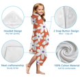 thumbnail image 7 of Orange Daisy Flower White Petals Pattern Hooded Bath Towel，50"x30" for Ages 3 To 12 Kids, Quick Dry Lightweight Soft Microfiber Hood Beach Towel Cover Up for Kids, 7 of 7