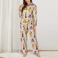 thumbnail image 2 of Xecao Dogs In Different Poses for Women's Long-Sleeved Pajama Set with Button Front and Pockets Soft Lounge Sleepwear for Home Relaxation-Medium, 2 of 7
