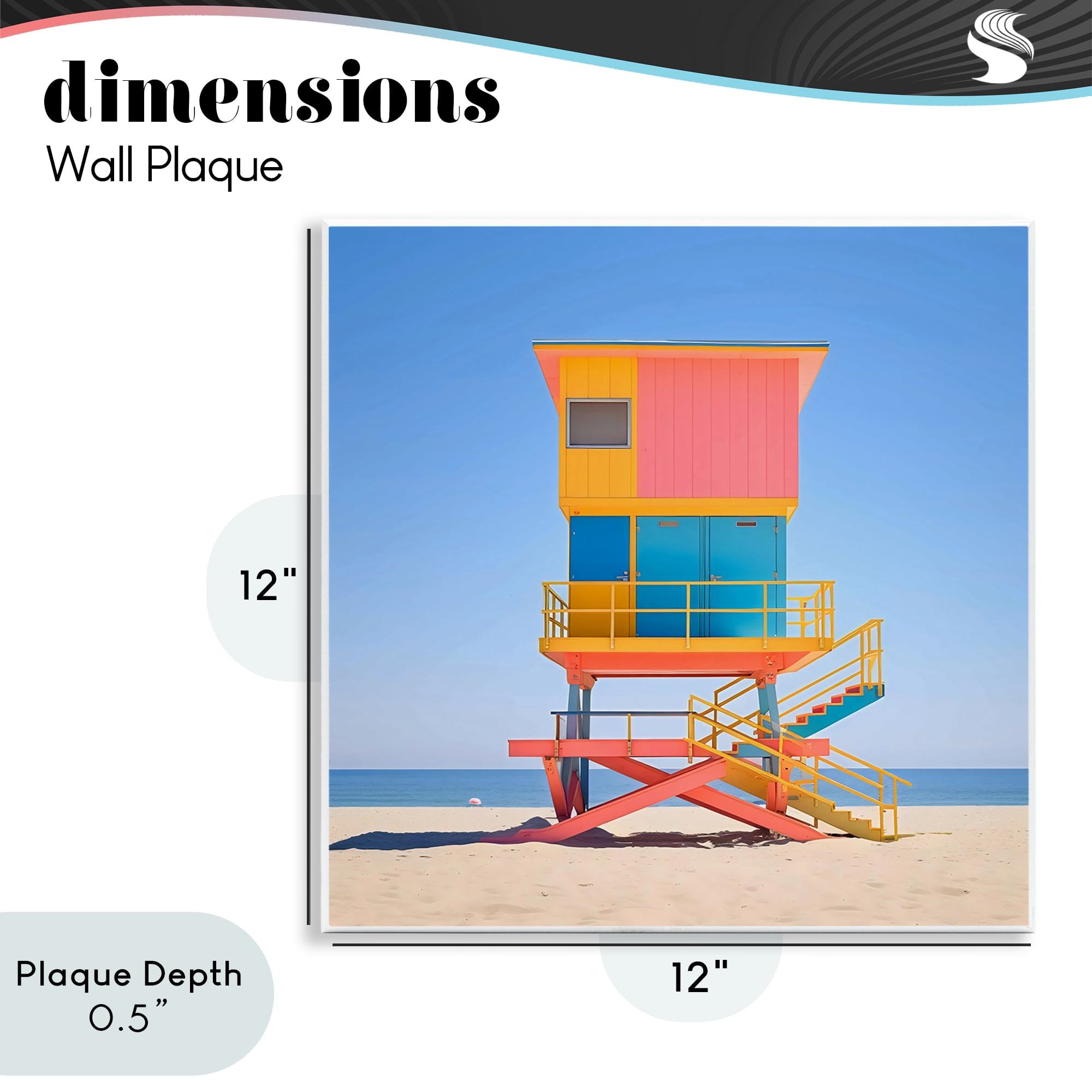 Stupell Industries Deco Lifeguard Tower on Beach Wall Plaque Art, design by Creative Studio