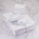 thumbnail image 3 of Cajas de regalo rectangulares de cartón kraft blanco mármol (paquete de 20), 3 of 9