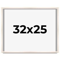 32x25 Frame White Wheat Solid Wood Picture Frame | Moulding Width 0.75 Inches | Interior Depth 0.5