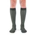 thumbnail image 2 of Deago 2 Pairs Men's Ultra Thin Sheer Dress Socks Soft Nylon Summer Silky Business Socks Breathable Work Trouser Sox Mid Calf, Green, 2 of 8