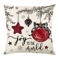 thumbnail image 2 of Funda Cojín para Sofá Fundas Almohada Tiro Decorativo Navideño Lino, 2 of 9