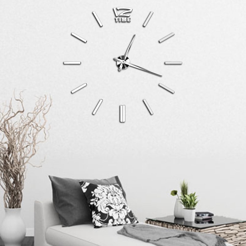 Phenofice Large Acrylic 3D Frameless Wall Clock Modern Design
