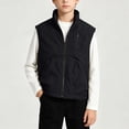 thumbnail image 2 of JAJAHO Boys Full Zip Vest Kids Stand Collar Lightweight Sleeveless Jacket Fall Outwear 3-12 Years, 2 of 6