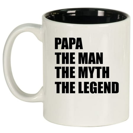 

Papa The Man Myth Legend Grandfather Ceramic Coffee Mug Tea Cup Gift (11oz White)
