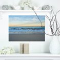 thumbnail image 1 of Scène Éclaboussante Bleue Plage - Grande Impression sur Toile de Bord de Mer, 1 of 3