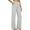 White, variant on Promotion Sale! Women's Casual High Waist Wide Leg Pants Loose Fit Yoga Pants With Pockets Daily Wear Comfortable Straight Leg Trousers Stretchy Fit Beige L Size