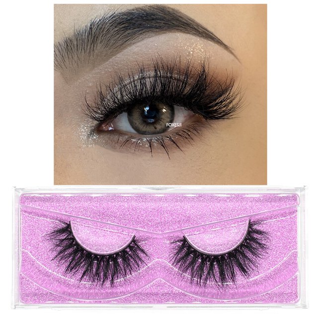 FOXESJI maquillaje pestañas de visón esponjosas suaves pestañas postizas completas pestañas postizas gruesas extensión de pestañas tenues pestañas de visón 3D naturales Tan Jianjun unisex