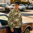 thumbnail image 4 of Men's Camouflage Pattern Pullover, Crew Neck Long Sleeve Relax Fit, Everyday Casual Top For Male, 4 of 5