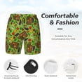 thumbnail image 5 of Haiem Carrot Eggplant Mens Swim Trunks with Compression Liner 2 in 1 Swimming Shorts Stretch Swimwear Quick Dry,Board Shorts-Small, 5 of 9
