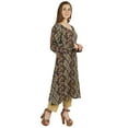thumbnail image 2 of Moomaya Printed Full Sleeve A-Line Kurti For Women Crinkle Rayon Designer Indian Ethnic Blouse, 2 of 7