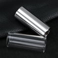 thumbnail image 3 of 6Pcs Glass Slide and Stainless Steel Slide Medium Bottleneck Slide for Guitar Bass (Transparent And Silver), 3 of 5