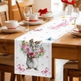 thumbnail image 5 of Easter Bunny Table Runner 36 Inches, Cute Rabbits Spring Daisy Flowers Butterfly Bed Runner Dresser Scarves Tabletop for Indoor Outdoor Parties/Ceremony/Banquet, 13"x 36", 5 of 8
