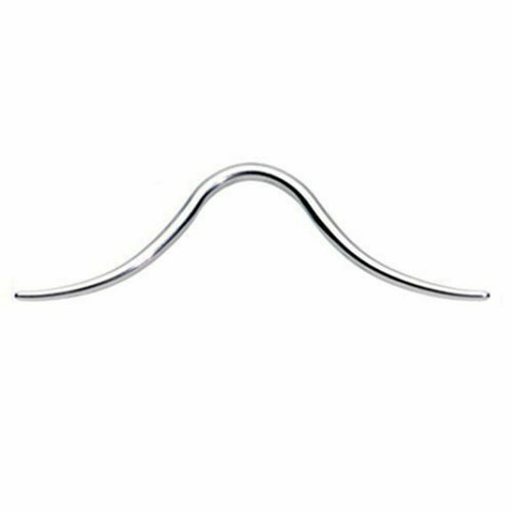 Surgical Steel Mustache Septum Ring 16 or 14 Gauge 40 MM Long