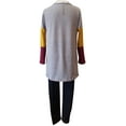 thumbnail image 3 of Toddler Girl Long Sleeve Shirt Tunic Pant Legging Girls 3 Pieces Clothing Top Set Burgundy 4 (21JK52S), 3 of 3