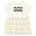 thumbnail image 3 of Inktastic Don't Make Me Call My Big Brother Girls Baby Dress, 3 of 5