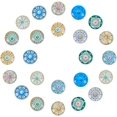 thumbnail image 1 of Mixed Pattern Glass Flatback Cabochons for DIY Projects Half Round/Dome Mixed Color 18x5mm, 1 of 8